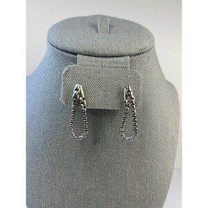 JAI By John Hardy Chain Adjustable Dangle Sterling Silver 925 Post Earrings